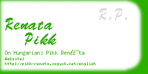 renata pikk business card